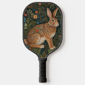 Elegante retro boho konijn bos bloemen pickleball paddle (Voorkant)