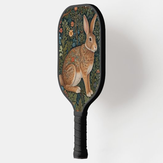 Elegante retro boho konijn bos bloemen pickleball paddle (Links)