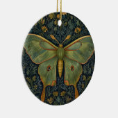 Elegante retro boho Luna mot botanisch Keramisch Ornament (Rechts)