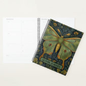 Elegante retro boho Luna mot botanisch Planner (Display)