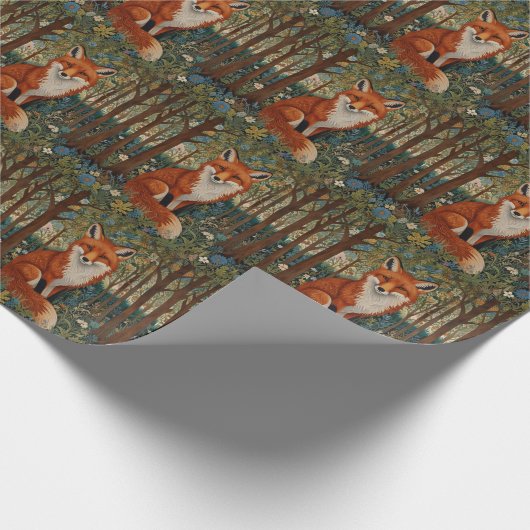 Elegante retro boho rode vos bos dier cadeaupapier (Hoek)