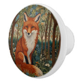 Elegante retro boho rode vos bos dier keramische knop (Rechts)