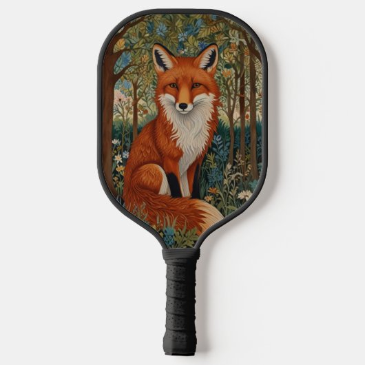 Elegante retro boho rode vos bos dier pickleball paddle (Achterkant)