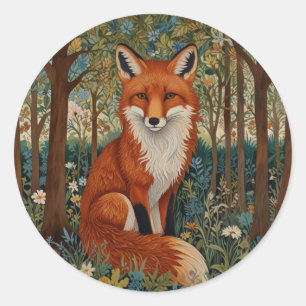 Elegante retro boho rode vos bos dier ronde sticker