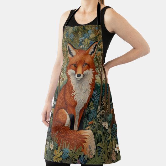 Elegante retro boho rode vos bos dier schort (Insitu)