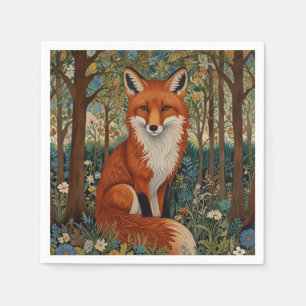 Elegante retro boho rode vos bos dier servet