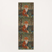 Elegante retro boho rode vos bos dier yogamat (Voorkant)