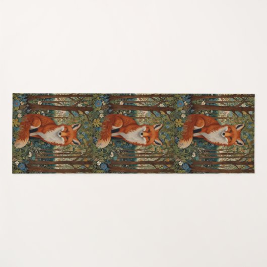 Elegante retro boho rode vos bos dier yogamat (Voorkant (horizontaal))