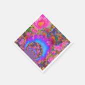 Elegante retro boho roze waterverf zonnebloemen servet (Hoek)