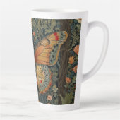 Elegante retro boho vlinder botanisch groen latte mok (Rechts)
