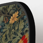 Elegante retro boho vlinder botanisch groen pickleball paddle (Links Detail)