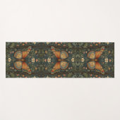 Elegante retro boho vlinder botanisch groen yogamat (Voorkant (horizontaal))