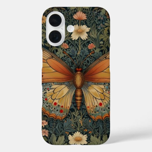 Elegante retro boho vlinder botanische groenvoorzi Case-Mate iPhone case (Achterkant)