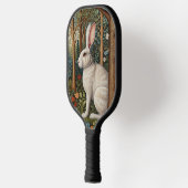 Elegante retro boho witte konijn bos bloemen pickleball paddle (Links)