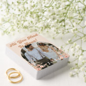 Elegante retro botanische Boho foto bruiloft gunst Pokerkaarten (Insitu (Huwelijk))