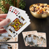 Elegante retro botanische Boho foto bruiloft gunst Pokerkaarten (Insitu)