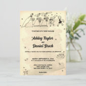 Elegante  Retro Bruidsmeisjes Classic Wedding Kaart (Staand voorkant)