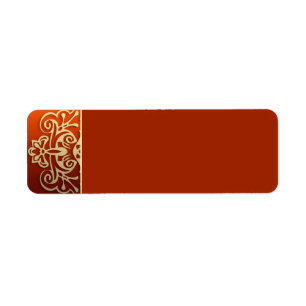 Elegante retro bruiloft retour adreslabels etiket