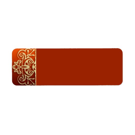 Elegante retro bruiloft retour adreslabels etiket (Voorkant)