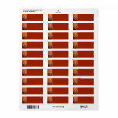 Elegante retro bruiloft retour adreslabels etiket (Full Sheet)