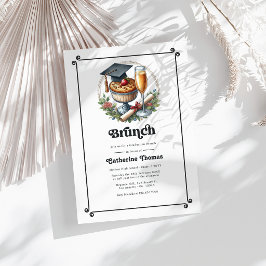 Elegante Retro Brunch Afstudeerfeest Foto Kaart