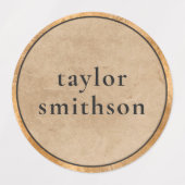 Elegante Retro Classy Luxury Unisex Voeg Jouw naam Labels (Design 1)