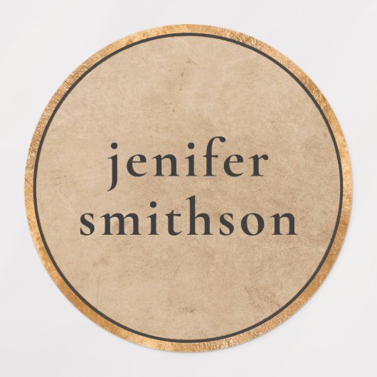 Elegante Retro Classy Luxury Unisex Voeg Jouw naam Labels (Design 3)