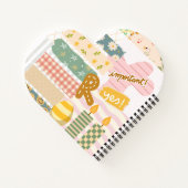 Elegante retro collage kunst girly plakboek Patroo Notitieboek (Achterkant)