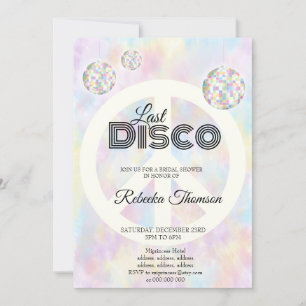 Elegante Retro Disco bal Groovy Vrijgezellenfeest Kaart