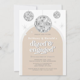 Elegante Retro Disco Groove Verloving foto Kaart