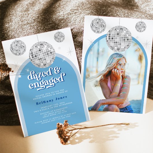 Elegante Retro Disco Groove Vrijgezellenfeest foto Kaart