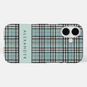 Elegante retro geruit Case-Mate iPhone case (Achterkant (horizontaal))