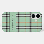 Elegante retro geruit Case-Mate iPhone case (Achterkant (horizontaal))