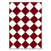 Elegante Retro Geruite Burgundy Bruiloft Kaart (Achterkant)