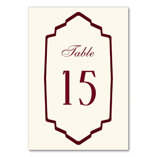 Elegante Retro Geruite Burgundy Bruiloft Kaart (Voorkant)