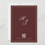 Elegante Retro Geruite Rode Beige Trouwdag Save The Date (Achterkant)