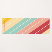 Elegante Retro Gestreepte Gepersonaliseerde Yogamat (Voorkant (horizontaal))