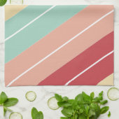 Elegante Retro Gestreepte Theedoek (Gevouwen)