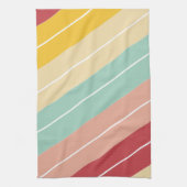 Elegante Retro Gestreepte Theedoek (Verticaal)