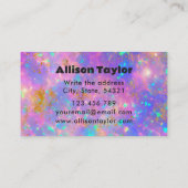 Elegante Retro Gold Fire Opal Stone Loyalty Kaart Visitekaartje (Achterkant)