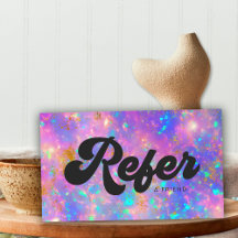 Elegante Retro Gouden Vuur Opal Steen Refer Referr