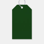 Elegante Retro Groen en Goud Vrolijke Kerstfoto Cadeaulabel (Achterkant)
