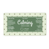 Elegante Retro Groene Cosmetica Dropper Flesetiket Etiket (Voorkant)