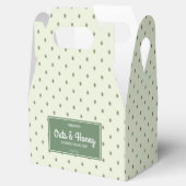 Elegante Retro Groene Zeep Bar Box Merk Verpakking Bedankdoosjes (Geopend)