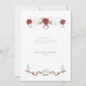 Elegante retro hand getrokken kerstkrans feestdagenkaart (Achterkant)