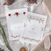 Elegante retro hand getrokken kerstkrans feestdagenkaart