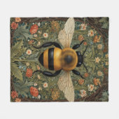 Elegante retro hommel boho botanische bloemkunst fleece deken (Voorkant (Horizontaal))