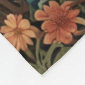 Elegante retro hommel boho botanische bloemkunst fleece deken (Hoek)