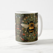 Elegante retro hommel boho botanische bloemkunst koffiemok (Voorkant rechts)