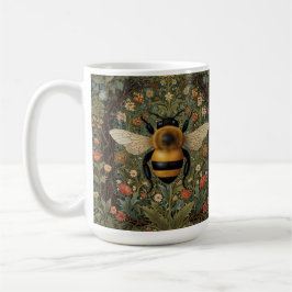 Elegante retro hommel boho botanische bloemkunst koffiemok